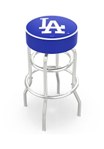 Los Angeles Dodgers Double-Ring Swivel Pub Stool - Silver