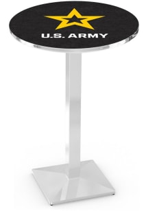 Army Chrome Square Base Pub Table