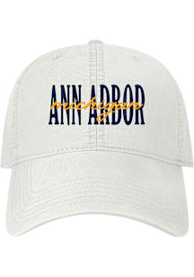 Michigan Wolverines White Terra Twill Adjustable Adjustable Hat