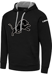 Antigua Detroit Lions Mens Black Victory Hood Long Sleeve Hoodie