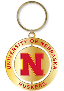 Nebraska Cornhuskers Retro Mascot Spinner Keychain - Red
