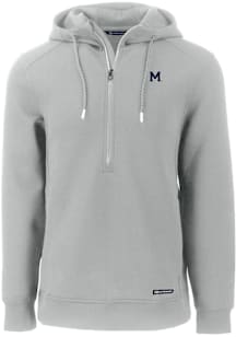 Cutter and Buck Michigan Wolverines Mens Ash Vault Roam Hood