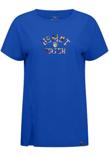 Levelwear USMNT Womens Blue Influx Pride Arch 25 Short Sleeve T-Shirt