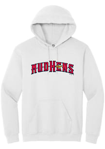Summit Sportswear Toledo Mud Hens Mens White Alt Logo Wordmark Long Sleeve Hoodie