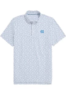Vineyard Vines North Carolina Tar Heels Mens Light Blue Palmero golferes Short Sleeve Fashion Polo