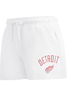 Pro Standard Detroit Red Wings Womens White Classic Chenille Shorts