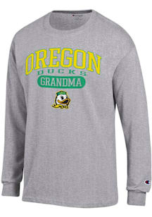 Champion Oregon Ducks Grey Pill Box Grandma Jersey Long Sleeve T Shirt