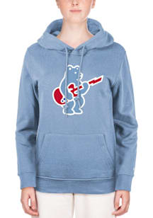New Era Chicago Cubs Womens Light Blue Electric Bear Hooded Sweatshirt