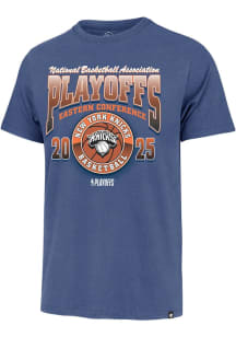 47 New York Knicks Blue 2025 Playoff Participant Franklin Short Sleeve Fashion T Shirt