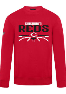 Levelwear Cincinnati Reds Mens Red Zane Arcade Long Sleeve Crew Sweatshirt