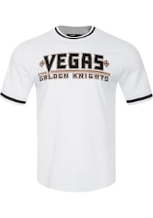 Pro Standard Vegas Golden Knights White Classic Chenille Short Sleeve T Shirt
