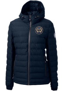 Cutter and Buck Philadelphia Union Womens Navy Blue Mission Ridge Repreve Heavy Weight Jacket
