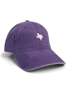 Texas State White Felt Patch Adjustable Hat - Purple