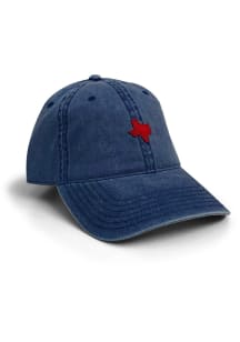 Texas State Red Felt Patch Adjustable Hat - Blue