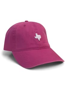 Texas State White Felt Patch Adjustable Hat - Pink