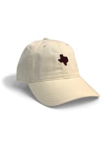 Texas State Maroon Felt Patch Adjustable Hat - White