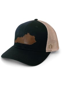 Kentucky Leather State Trucker Adjustable Hat - Black