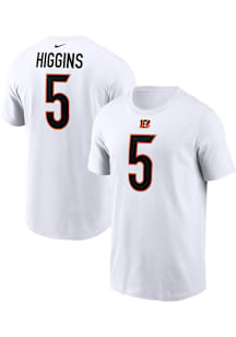 Tee Higgins Cincinnati Bengals White Road Short Sleeve Player T Shirt