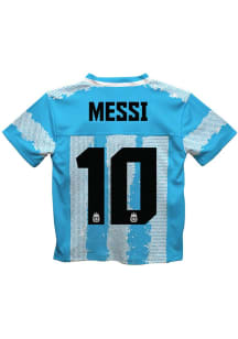 Lionel Messi  Vive La Fete Argentina National Team Toddler Light Blue Painted Stripes Jersey Socce..