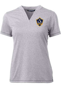 Cutter and Buck LA Galaxy Womens Grey Forge Short Sleeve T-Shirt