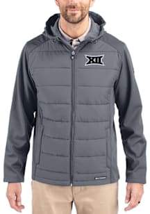 Cutter and Buck Big 12 Mens Graphite Evoke Hood Big and Tall Lined Jacket