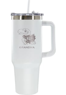 Kansas Jayhawks Grandma 40oz Stainless Steel Tumbler - White