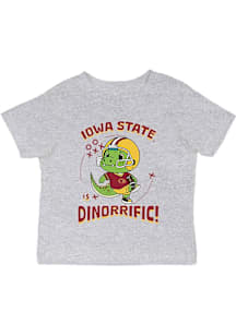 Vive La Fete Iowa State Cyclones Infant Dino-Riffic Short Sleeve T-Shirt Grey