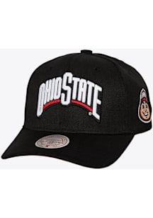 Mitchell and Ness Ohio State Buckeyes Chain Gang Pro Snap Adjustable Hat - Black