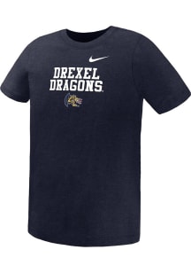 Boys Drexel Dragons Navy Blue Nike Legend Short Sleeve T-Shirt