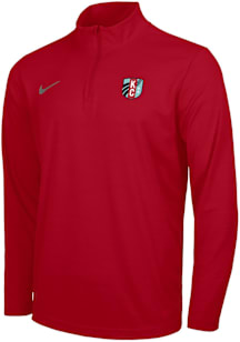 Nike KC Current Mens Red Primary Logo Long Sleeve Qtr Zip Pullover