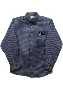 Vive La Fete Jackson State Tigers Toddler Navy Blue Gingham Long Sleeve Polo