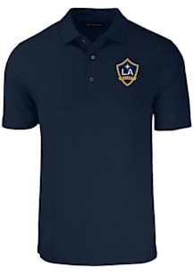 Cutter and Buck LA Galaxy Mens Navy Blue Forge Recycled Short Sleeve Polo