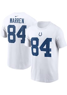 Tyler Warren Indianapolis Colts White Road Short Sleeve Player T Shirt