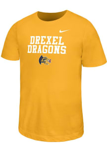 Youth Drexel Dragons Gold Nike Legend Short Sleeve T-Shirt