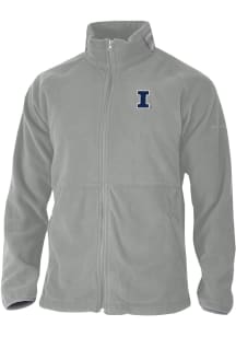 Mens Illinois Fighting Illini Grey Columbia Everest Ridge Long Sleeve Full Zip Jacket