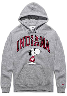 Indiana Hoosiers Mens Grey Peanuts Joe College Long Sleeve Hoodie
