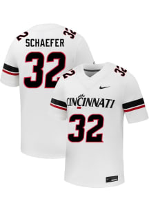 Landen Schaefer Nike Mens White Cincinnati Bearcats NIL Name And Number Football Jersey