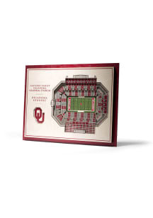 Oklahoma Sooners 5-Layer 3D Stadium View Wall Art