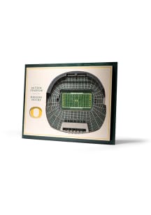 Oregon Ducks 5-Layer 3D Stadium View Wall Art