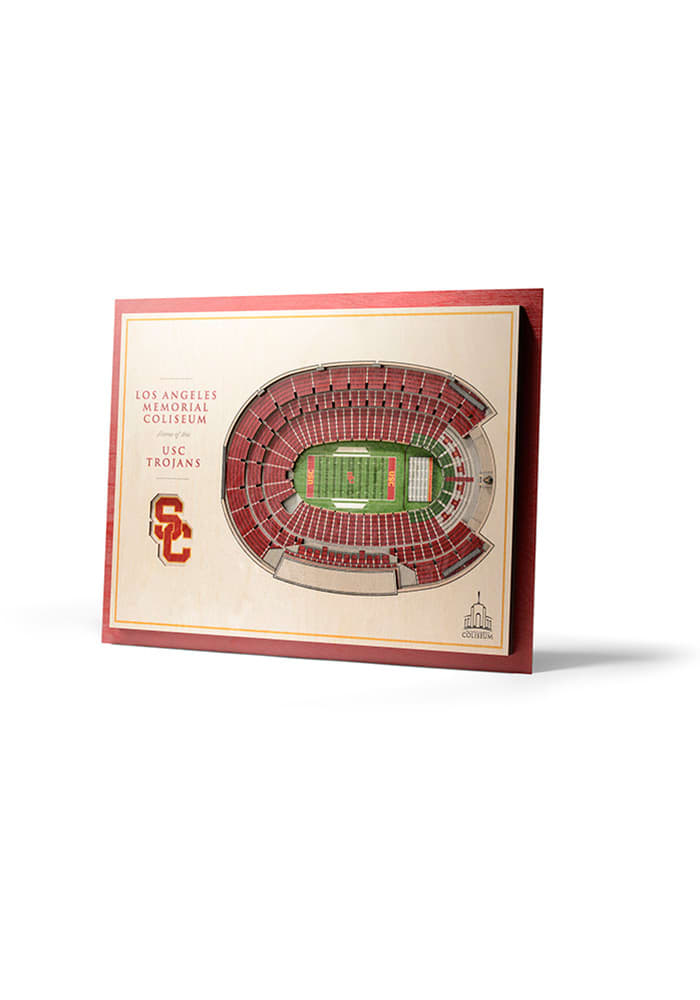 USC Trojans 5-Layer 3D Stadium View Wall Art