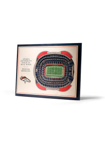 Denver Broncos 5-Layer 3D Stadium View Wall Art