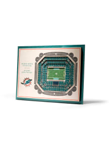Miami Dolphins 5-Layer 3D Stadium View Wall Art