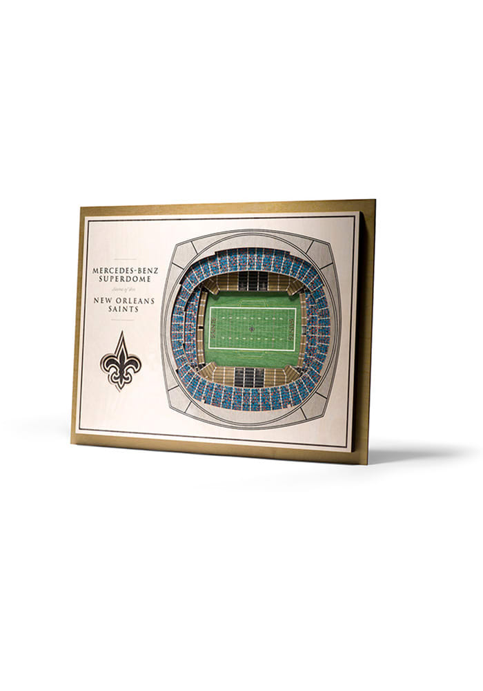 New Orleans Saints 5-Layer 3D Stadium View Wall Art