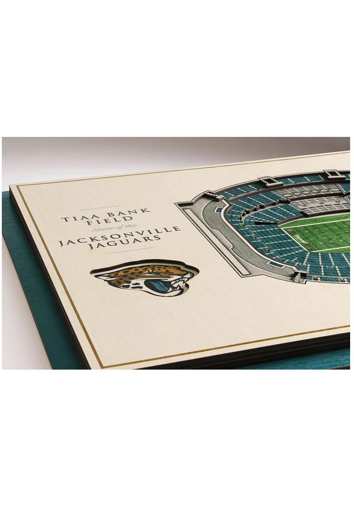 NFL Jacksonville Jaguars 3D Logo Series Wall Art - 12x12