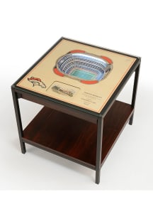 Denver Broncos 25-Layer Lighted StadiumView Brown End Table
