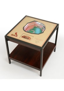St Louis Cardinals 25-Layer Lighted StadiumView Brown End Table
