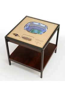 Baltimore Ravens 25-Layer Lighted StadiumView Brown End Table