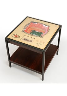 Kansas City Chiefs 25-Layer Lighted StadiumView Brown End Table