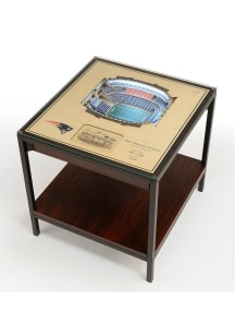 New England Patriots 25-Layer Lighted StadiumView Brown End Table