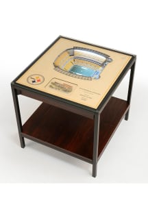 Pittsburgh Steelers 25-Layer Lighted StadiumView Brown End Table